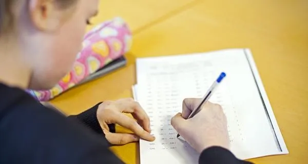 Student Writing Exam Coursework